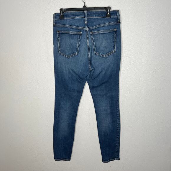 J.Crew Toothpick 9" High Rise Jeans Blue 5-Pocket Skinny Leg Sz 29 - Picture 3 of 8